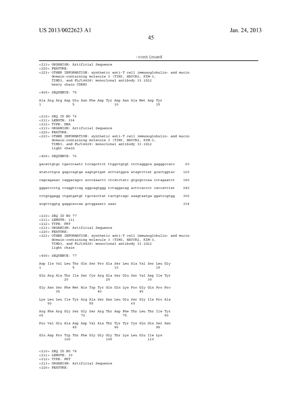 ANTIBODIES THAT SPECIFICALLY BIND TO TIM3 - diagram, schematic, and image 55