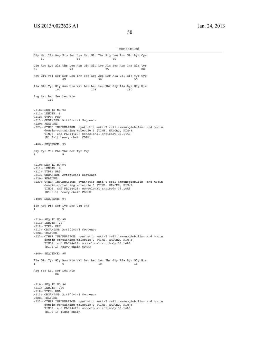 ANTIBODIES THAT SPECIFICALLY BIND TO TIM3 - diagram, schematic, and image 60