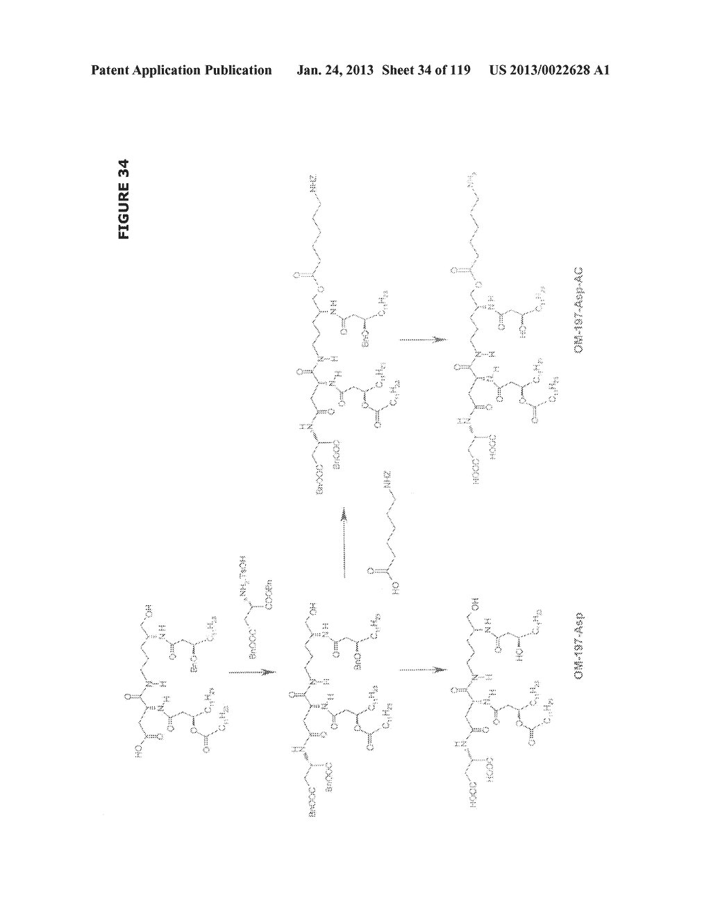 ACYL PSEUDOPEPTIDES WHICH CARRY A FUNCTIONALIZED AUXILIARY ARM - diagram, schematic, and image 35