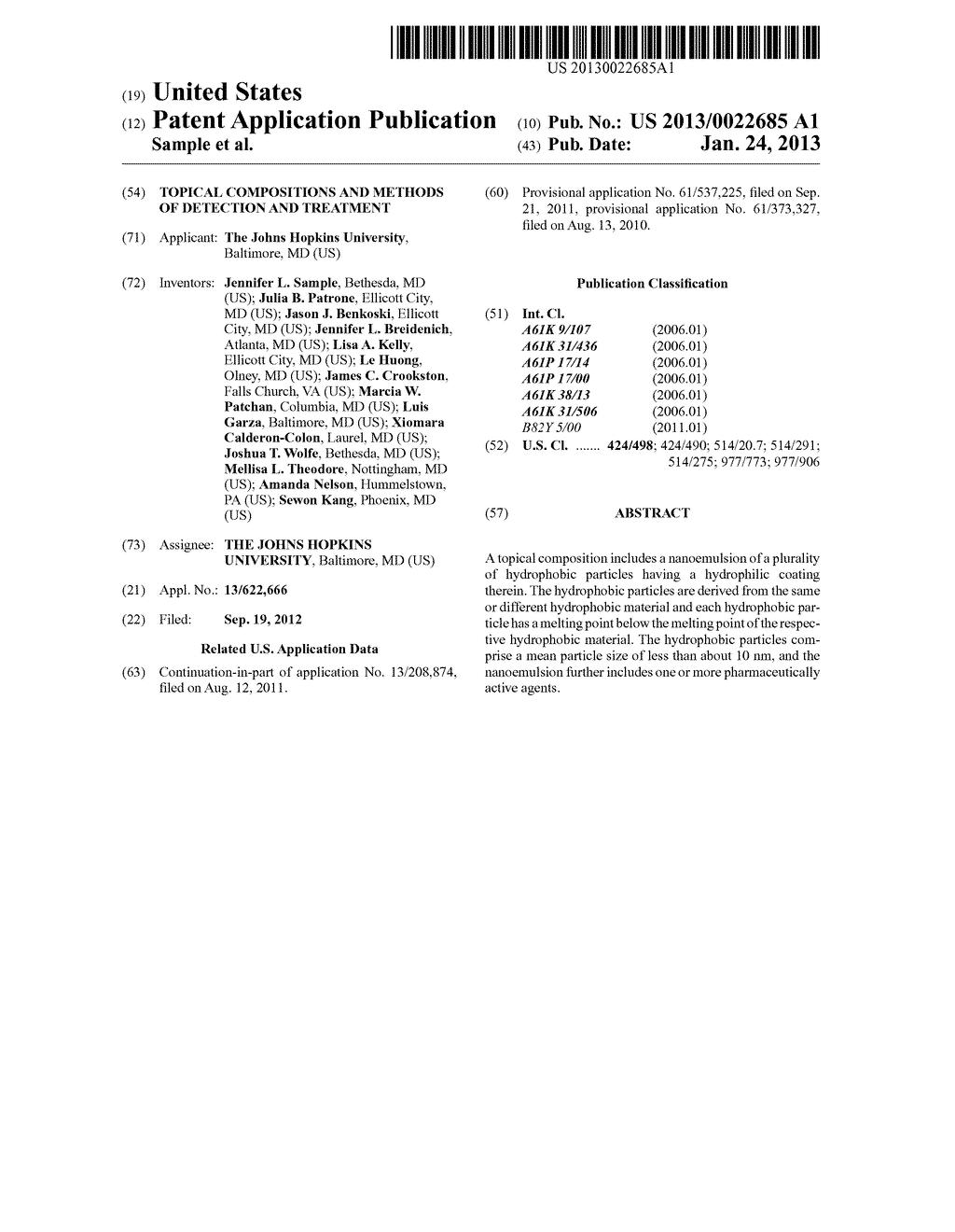 Topical Compositions and Methods of Detection and Treatment - diagram, schematic, and image 01