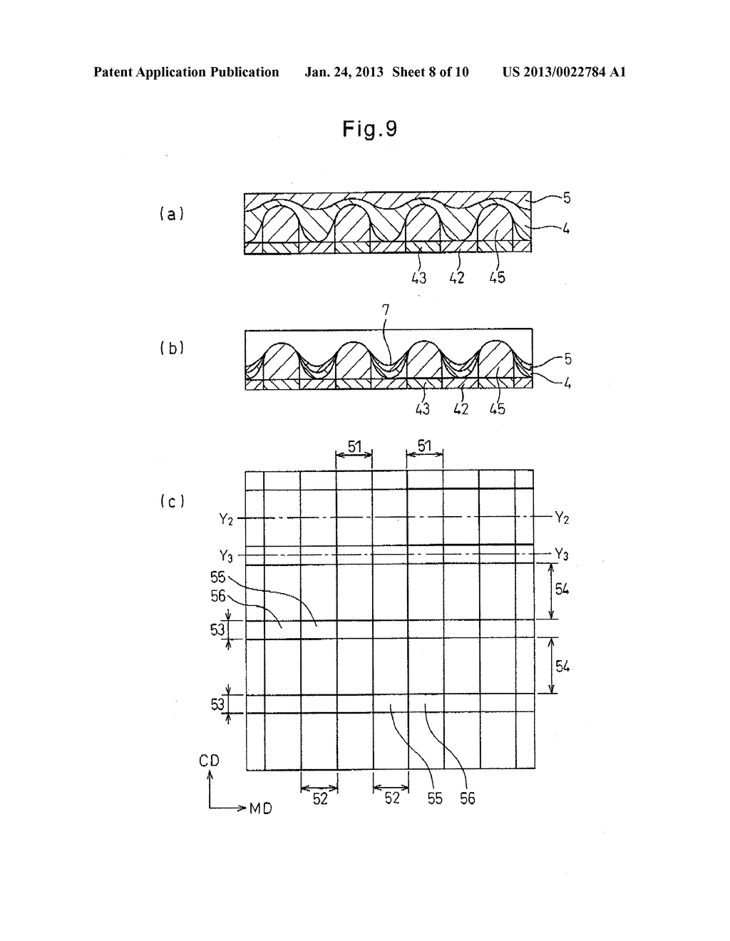 SHEET OF NON-WOVEN FABRIC AND PRODUCTION PROCESS OF SAME - diagram, schematic, and image 09