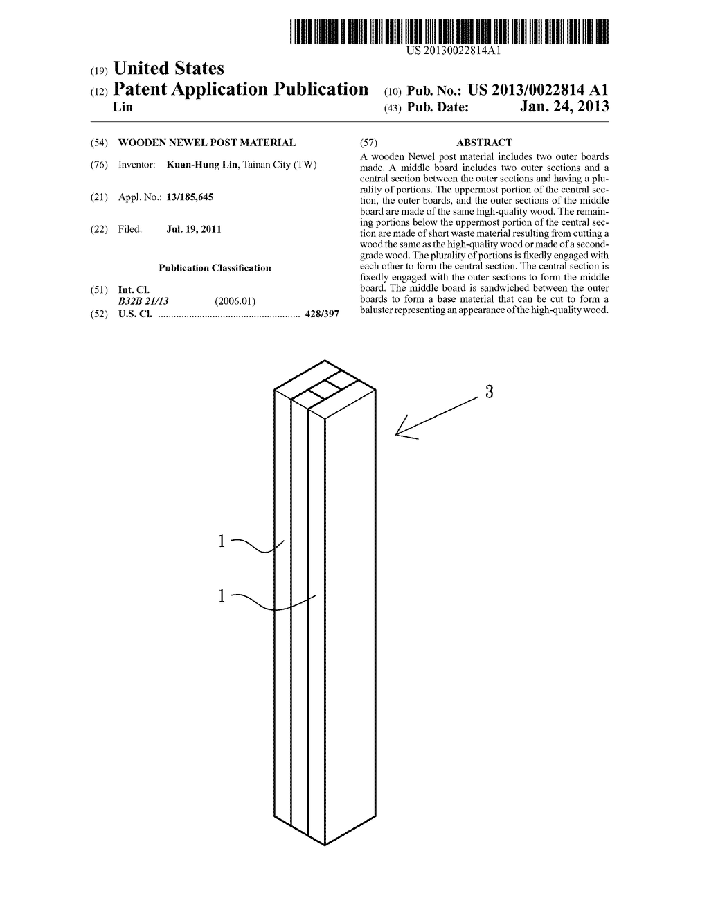 Wooden Newel Post Material - diagram, schematic, and image 01