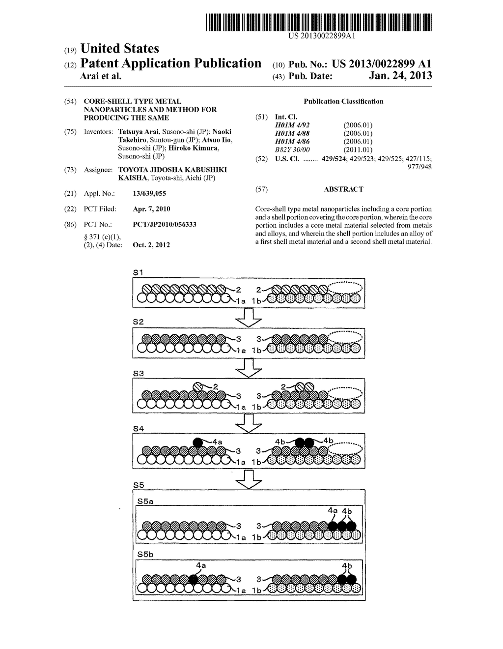 CORE-SHELL TYPE METAL NANOPARTICLES AND METHOD FOR PRODUCING THE SAME - diagram, schematic, and image 01