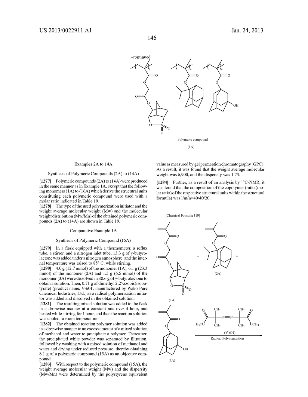 POLYMER, RESIST COMPOSITION AND METHOD OF FORMING RESIST PATTERN - diagram, schematic, and image 147