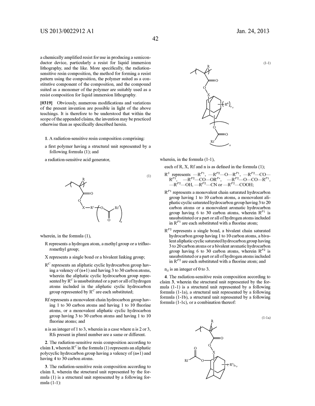 RADIATION-SENSITIVE RESIN COMPOSITION, METHOD FOR FORMING RESIST PATTERN,     POLYMER AND COMPOUND - diagram, schematic, and image 43