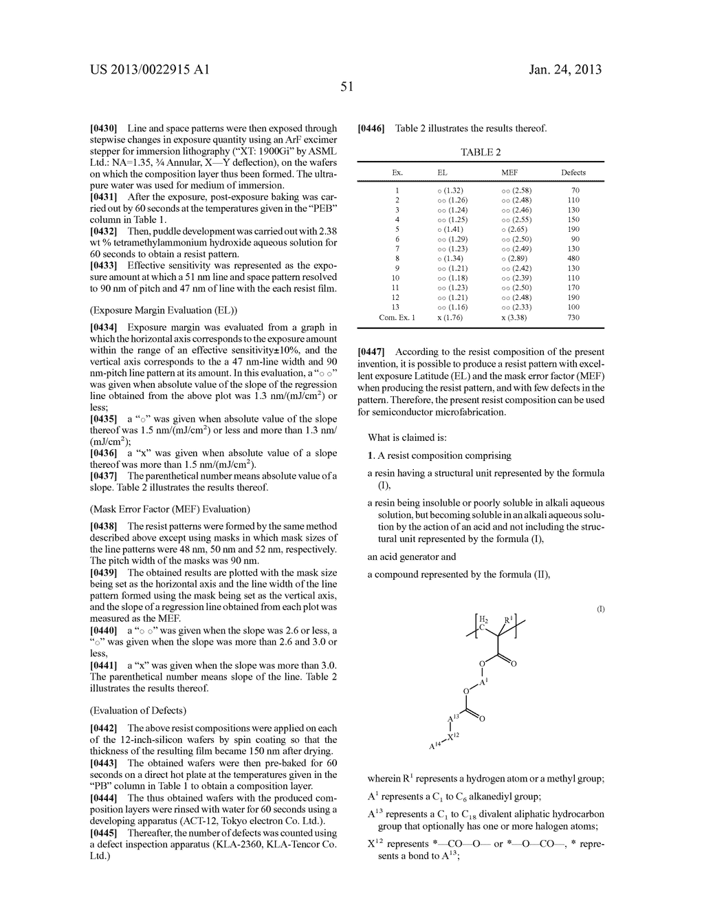 RESIST COMPOSITION AND METHOD FOR PRODUCING RESIST PATTERN - diagram, schematic, and image 52
