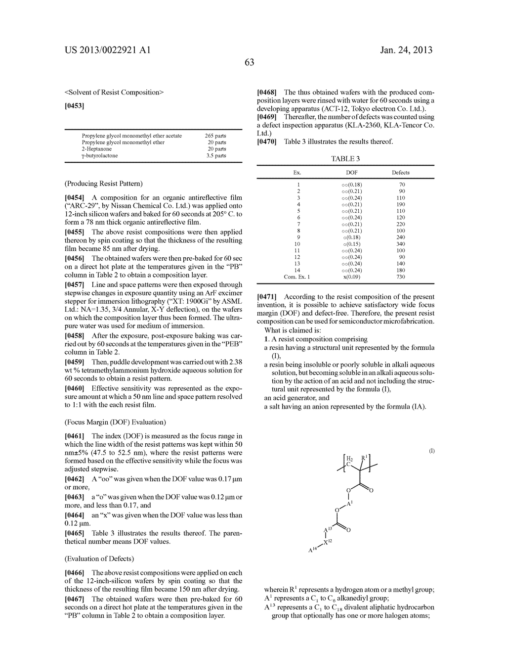 RESIST COMPOSITION AND METHOD FOR PRODUCING RESIST PATTERN - diagram, schematic, and image 64