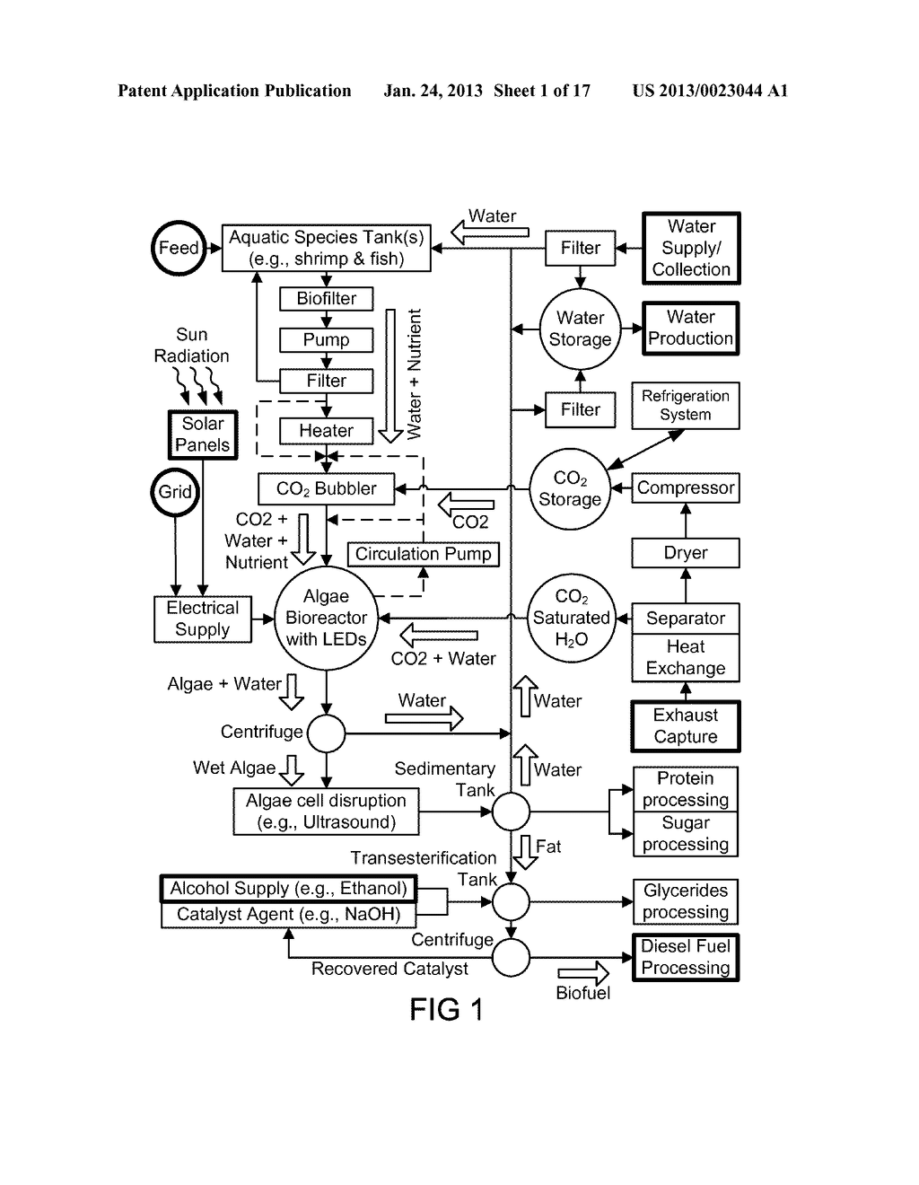 System and Method for Fuel Generation from Algae - diagram, schematic, and image 02