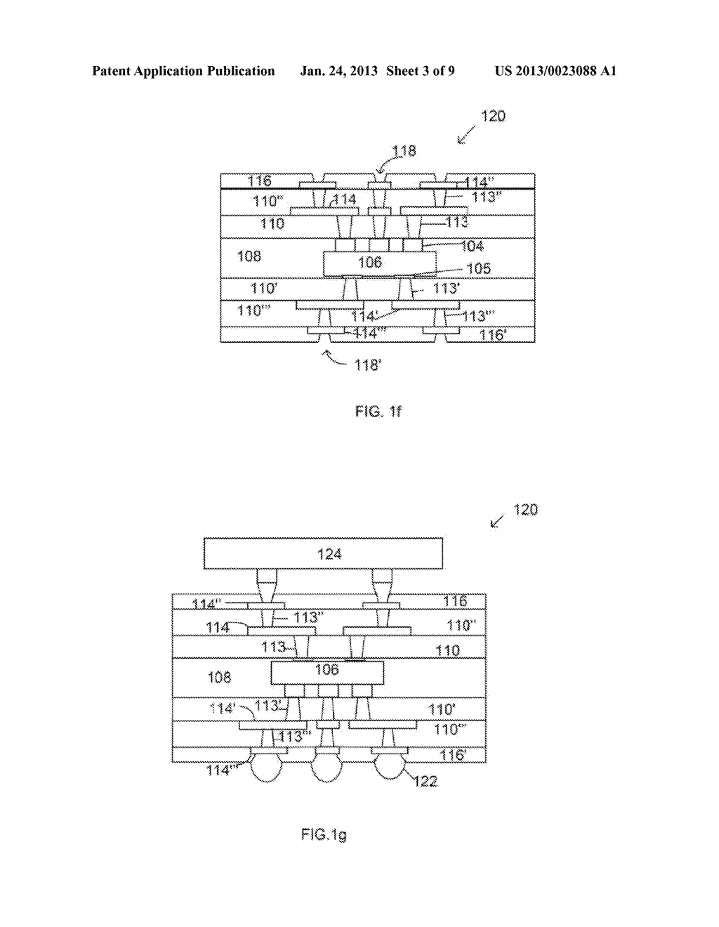 METHODS OF FORMING FULLY EMBEDDED BUMPLESS BUILD-UP LAYER PACKAGES AND     STRUCTURES FORMED THEREBY - diagram, schematic, and image 04