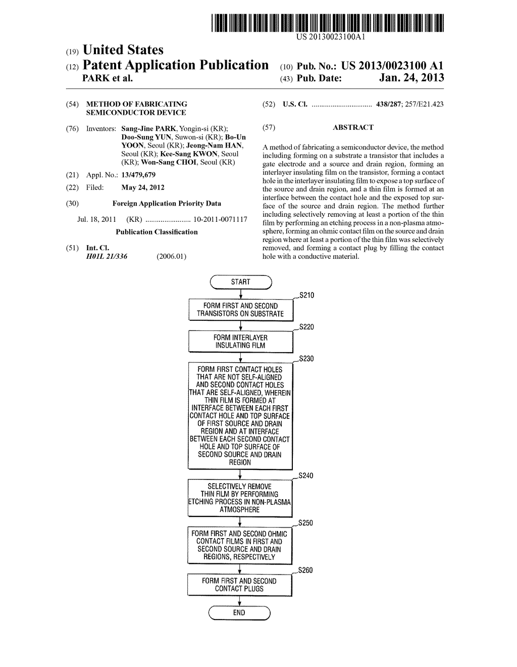 METHOD OF FABRICATING SEMICONDUCTOR DEVICE - diagram, schematic, and image 01