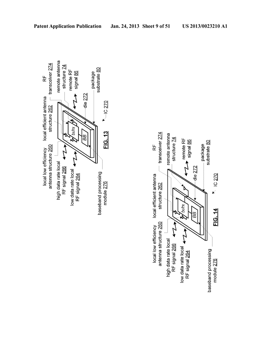 INTEGRATED CIRCUIT WITH ELECTROMAGNETIC INTRACHIP COMMUNICATION AND     METHODS FOR USE THEREWITH - diagram, schematic, and image 10