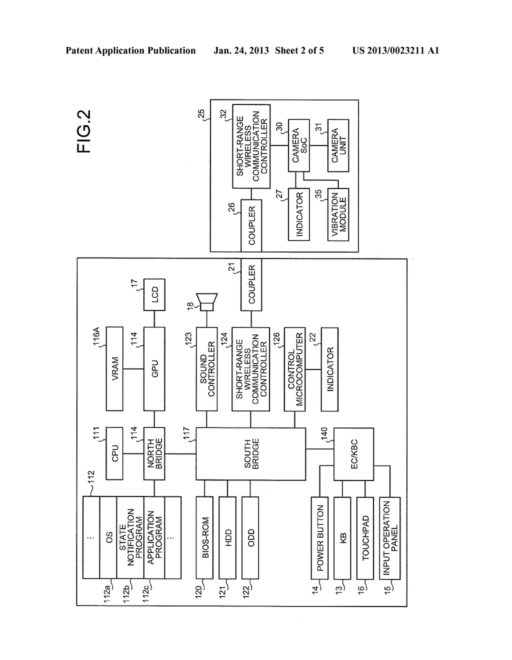 ELECTRONIC DEVICE AND COMMUNICATION STATE OUTPUT METHOD - diagram, schematic, and image 03