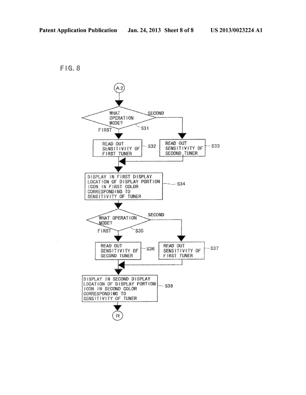 RADIO WAVE RECEIVING APPARATUS FOR RECEIVING TWO DIFFERENT RADIO WAVE     INTENSITIES - diagram, schematic, and image 09