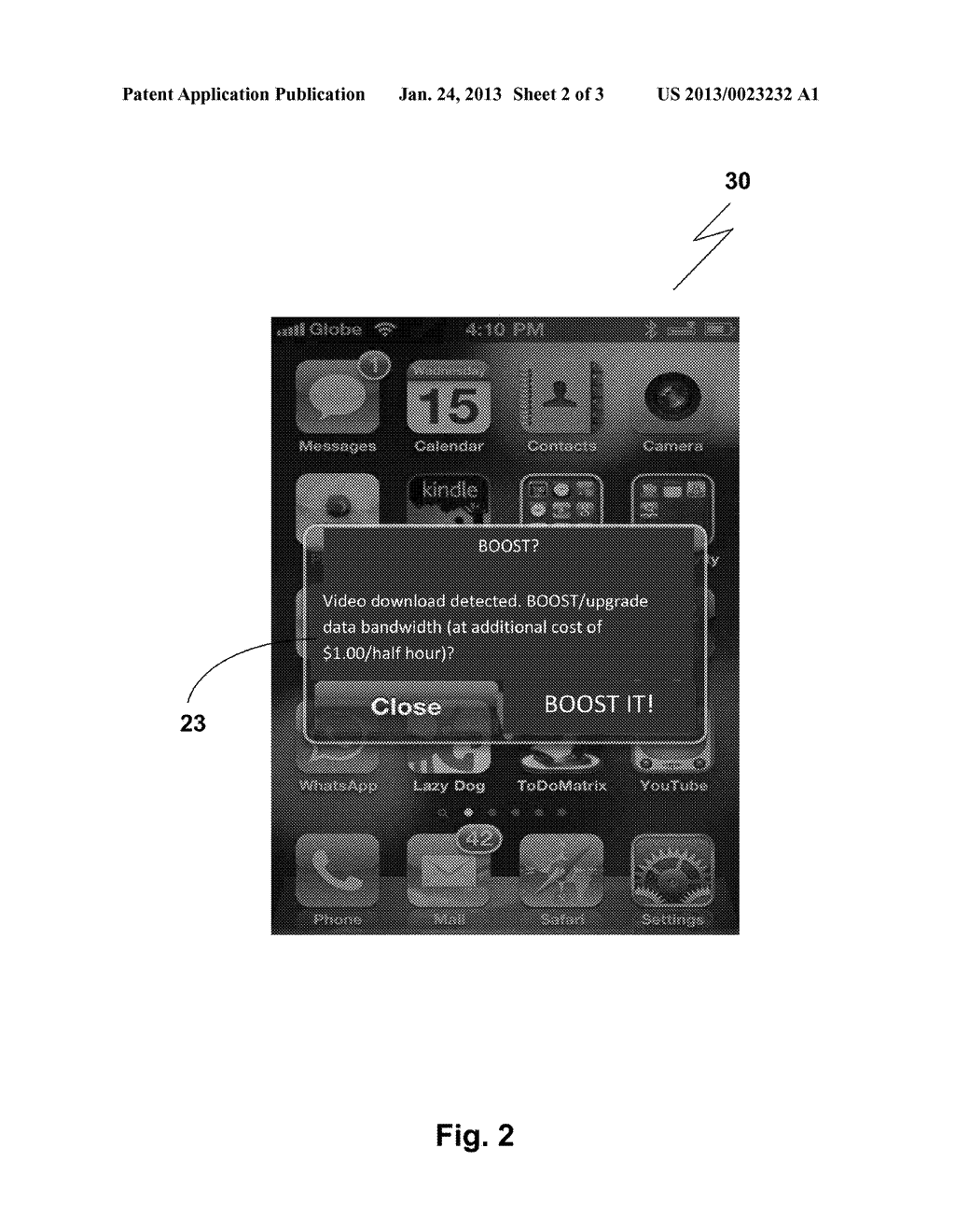 SYSTEM AND METHOD FOR ADJUSTING THE AMOUNT OF DATA BANDWIDTH PROVIDED TO A     MOBILE DEVICE - diagram, schematic, and image 03