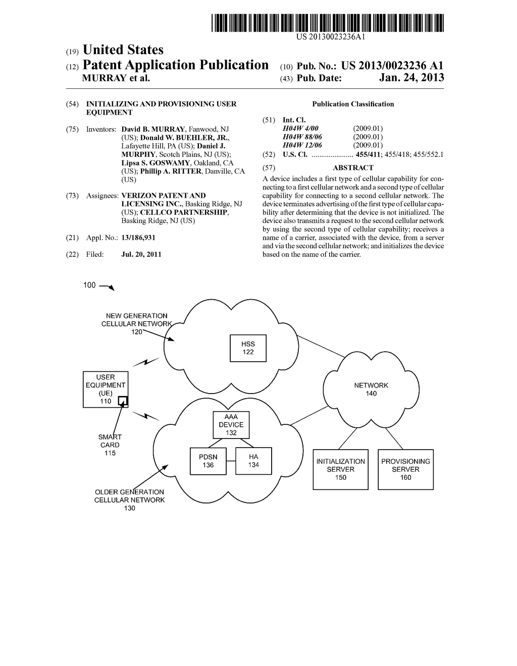 INITIALIZING AND PROVISIONING USER EQUIPMENT - diagram, schematic, and image 01