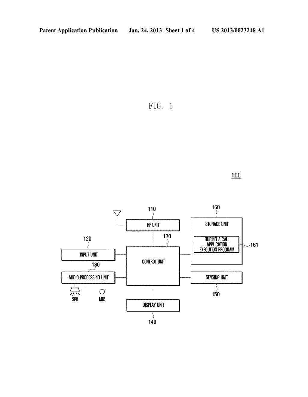METHOD FOR EXECUTING APPLICATION DURING CALL AND MOBILE TERMINAL     SUPPORTING THE SAME - diagram, schematic, and image 02
