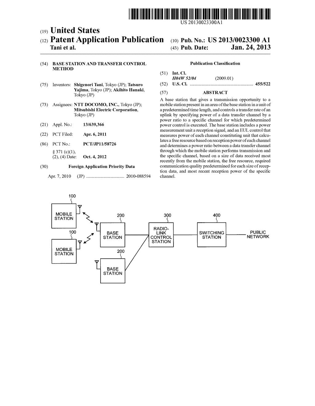 BASE STATION AND TRANSFER CONTROL METHOD - diagram, schematic, and image 01