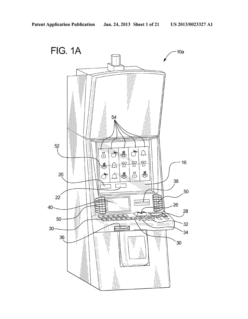 GAMING SYSTEM, GAMING DEVICE AND METHOD FOR PROVIDING A MULTIPLE DIMENSION     CASCADING SYMBOLS GAME - diagram, schematic, and image 02