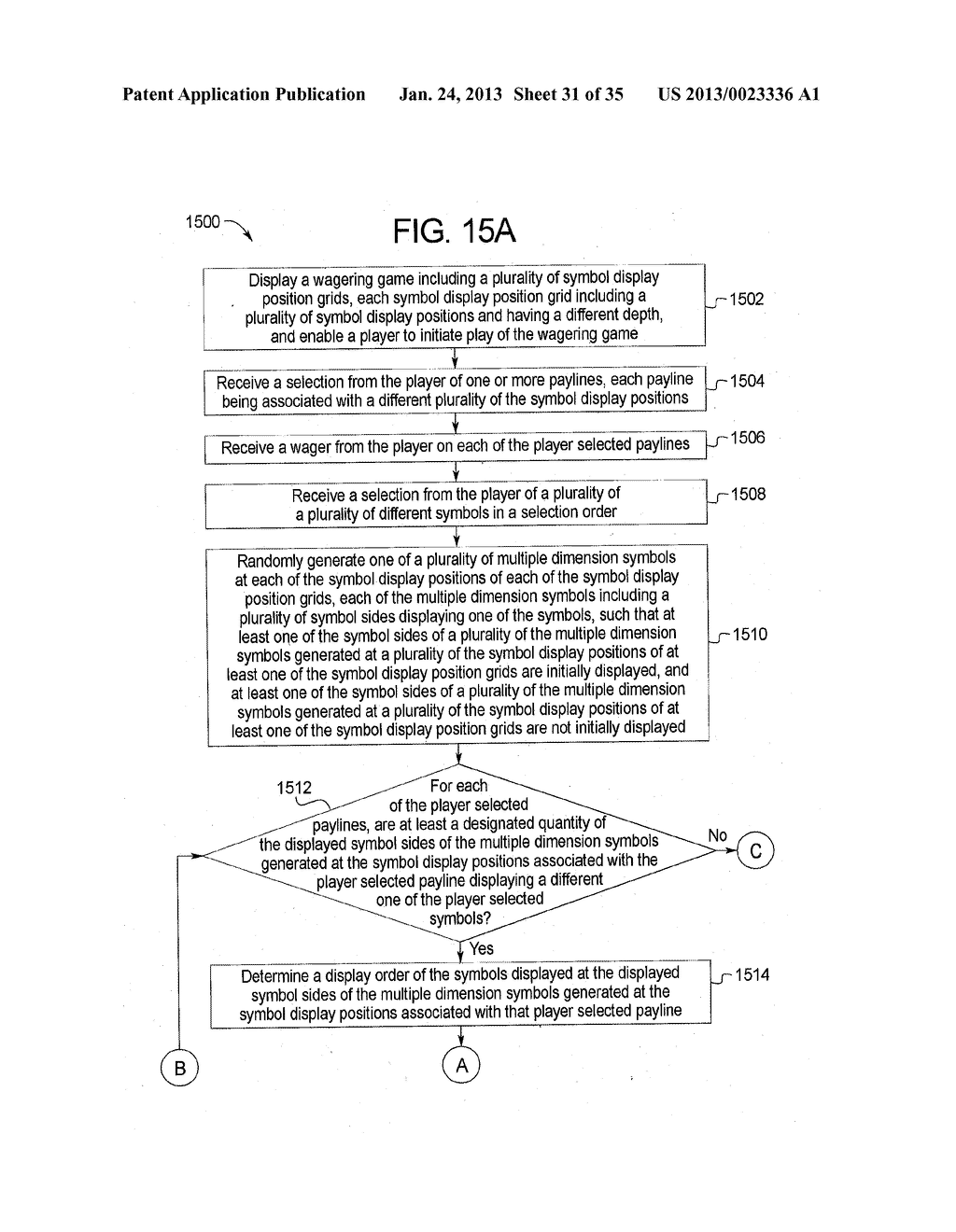 GAMING SYSTEM AND METHOD FOR PROVIDING A MULTI-DIMENSIONAL CASCADING     SYMBOLS GAME WITH PLAYER SELECTION OF SYMBOLS - diagram, schematic, and image 32