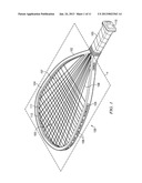 RACQUET WITH ELONGATED GROMMET BARRELS diagram and image