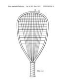 RACQUET WITH ELONGATED GROMMET BARRELS diagram and image