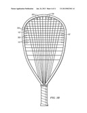 RACQUET WITH ELONGATED GROMMET BARRELS diagram and image