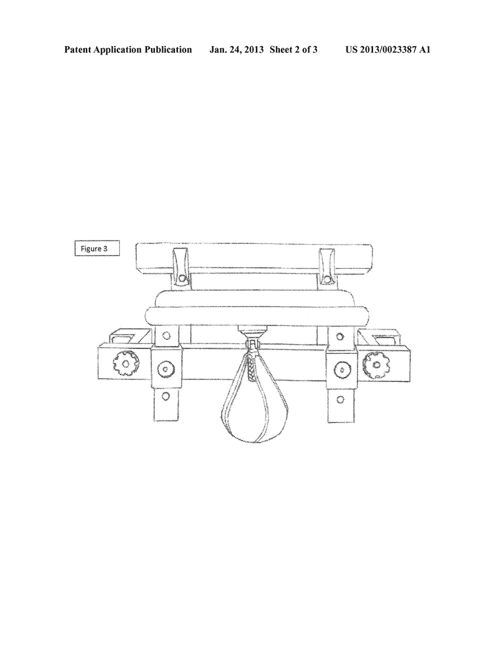 Door Mounted  Support Apparatus for a punching bag - diagram, schematic, and image 03