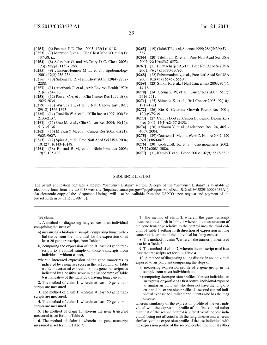 DIAGNOSTIC FOR LUNG DISORDERS USING CLASS PREDICTION - diagram, schematic, and image 77