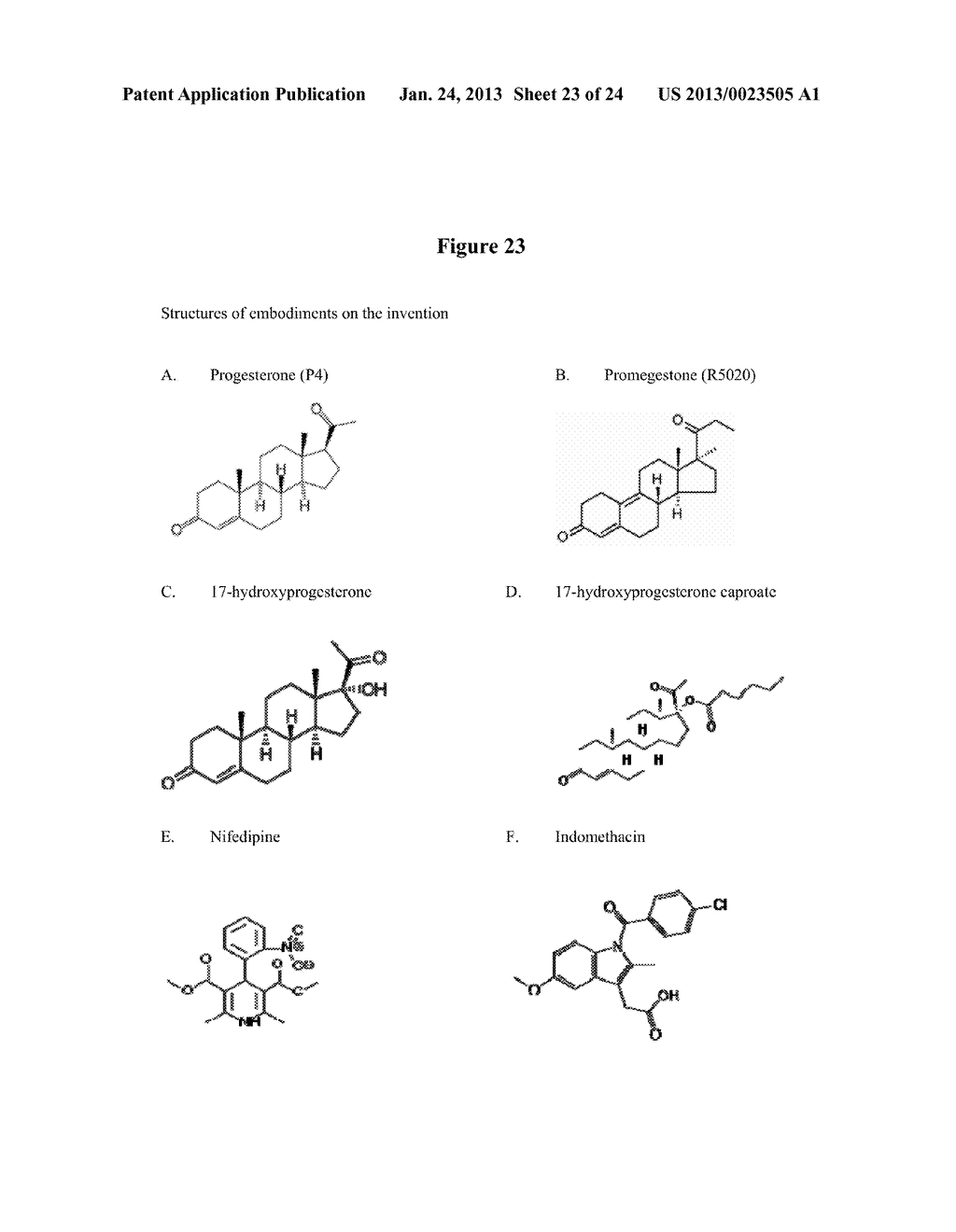 METHODS FOR INHIBITING PRETERM LABOR AND UTERINE CONTRACTILITY DISORDERS     AND PREVENTING CERVICAL RIPENING - diagram, schematic, and image 24