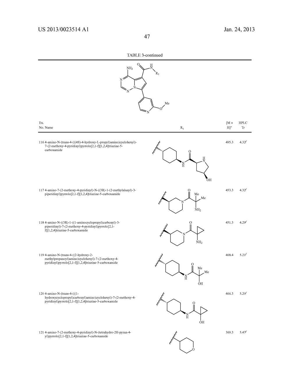 SUBSTITUTED PYRROLOTRIAZINES AS PROTEIN KINASE INHIBITORS - diagram, schematic, and image 48