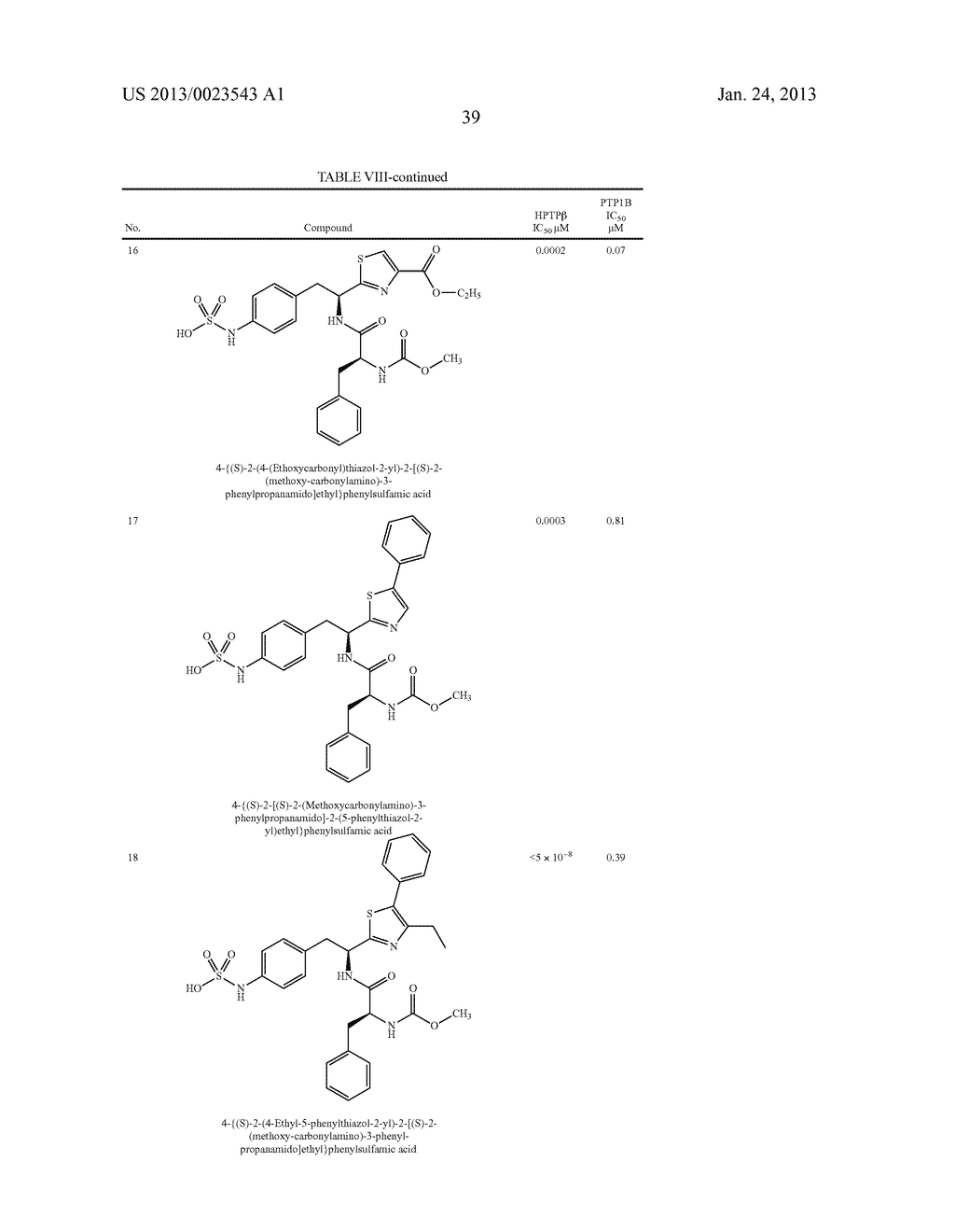 HUMAN PROTEIN TYROSINE PHOSPHATASE INHIBITORS AND METHODS OF USE - diagram, schematic, and image 40