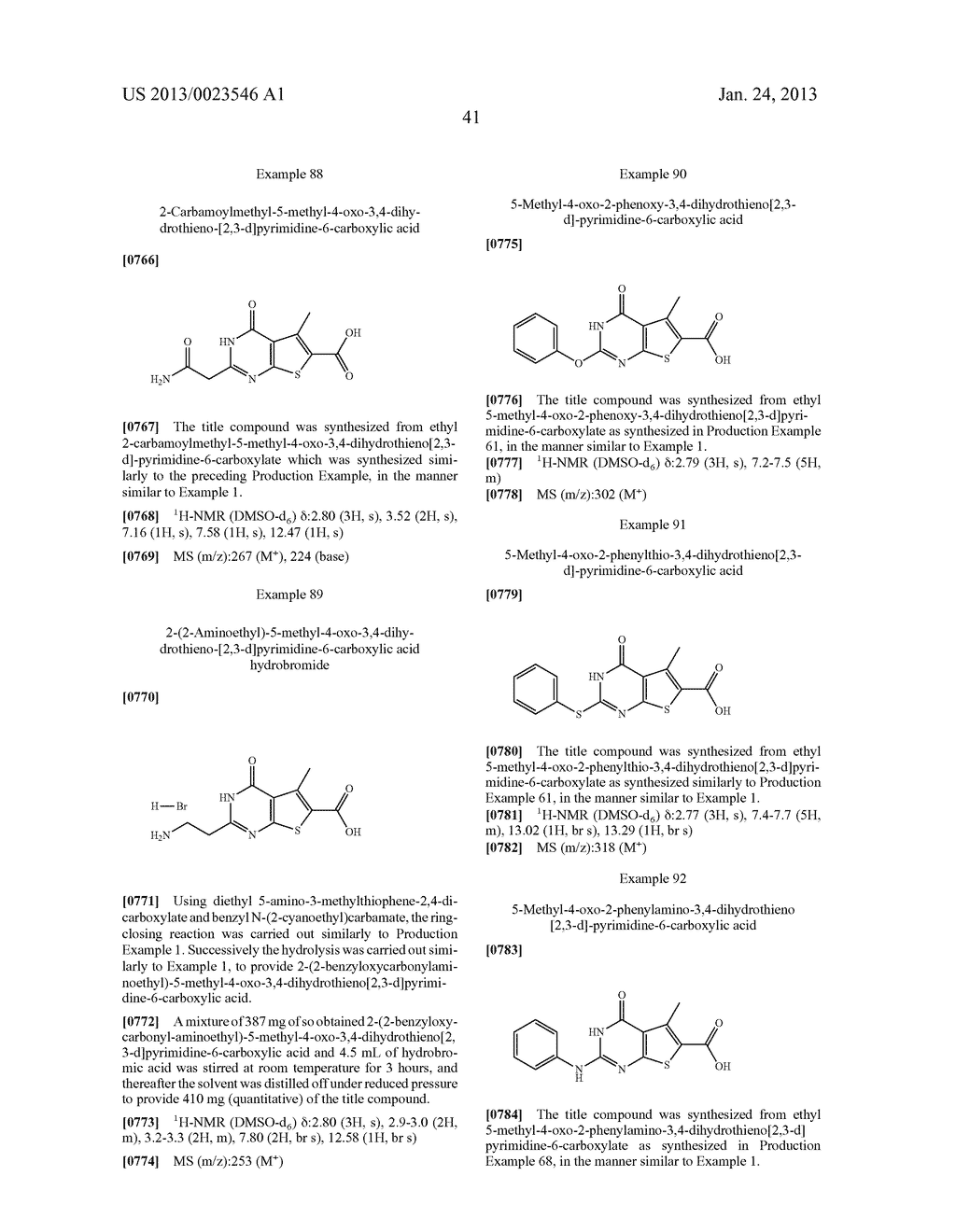 THIENOPYRIMIDINE DERIVATIVES - diagram, schematic, and image 42