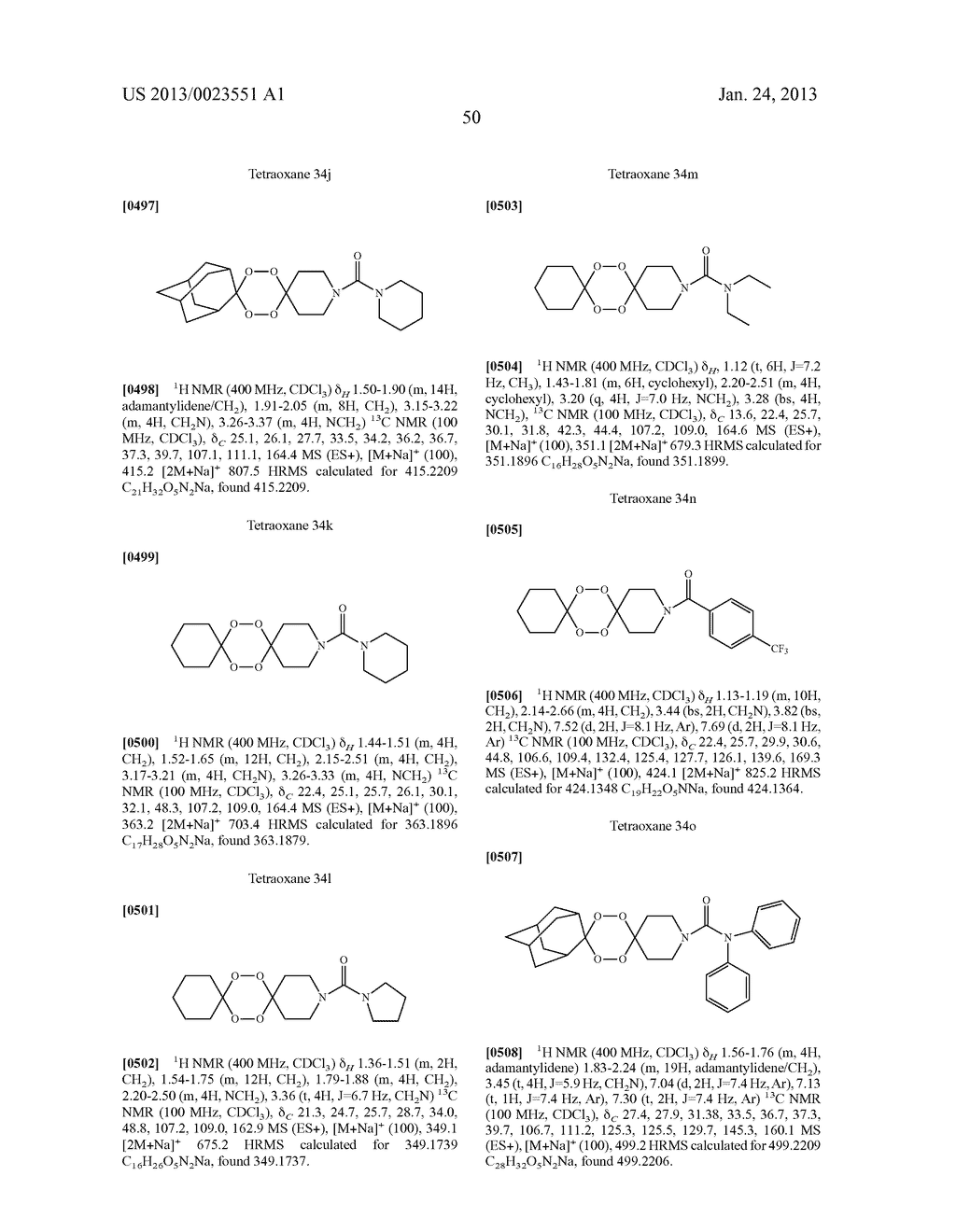 DISPIRO TETRAOXANE COMPOUNDS - diagram, schematic, and image 53