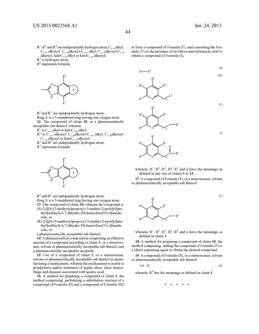 Benzimidazole Derivatives And Their Pharmaceutical Compositions And Uses - diagram, schematic, and image 45