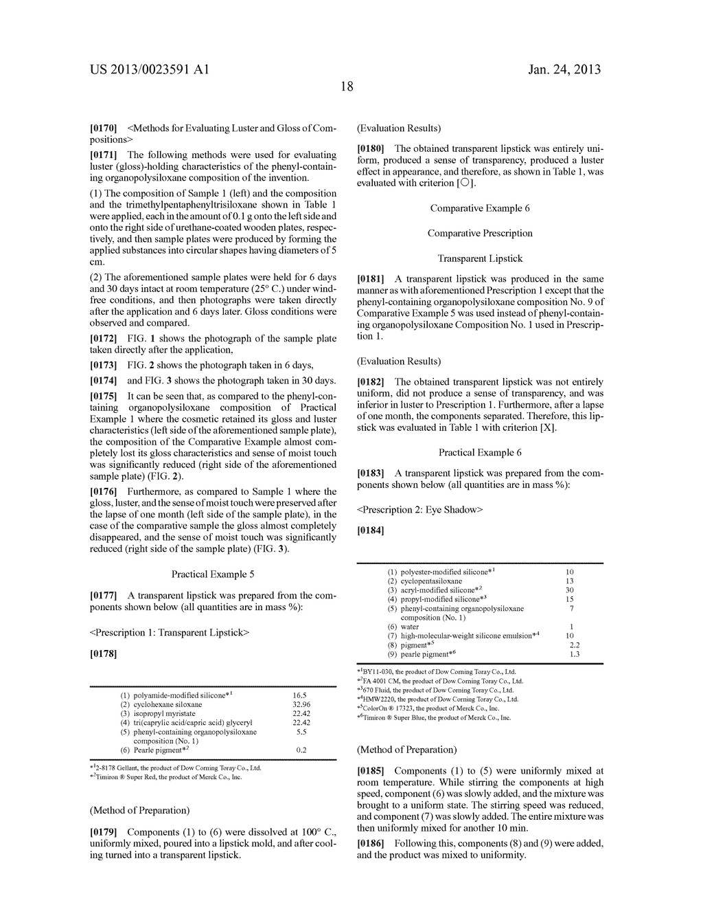 Phenyl-Containing Organopolysiloxane Composition, Raw Cosmetic Material,     and Glossy Cosmetic Material - diagram, schematic, and image 21