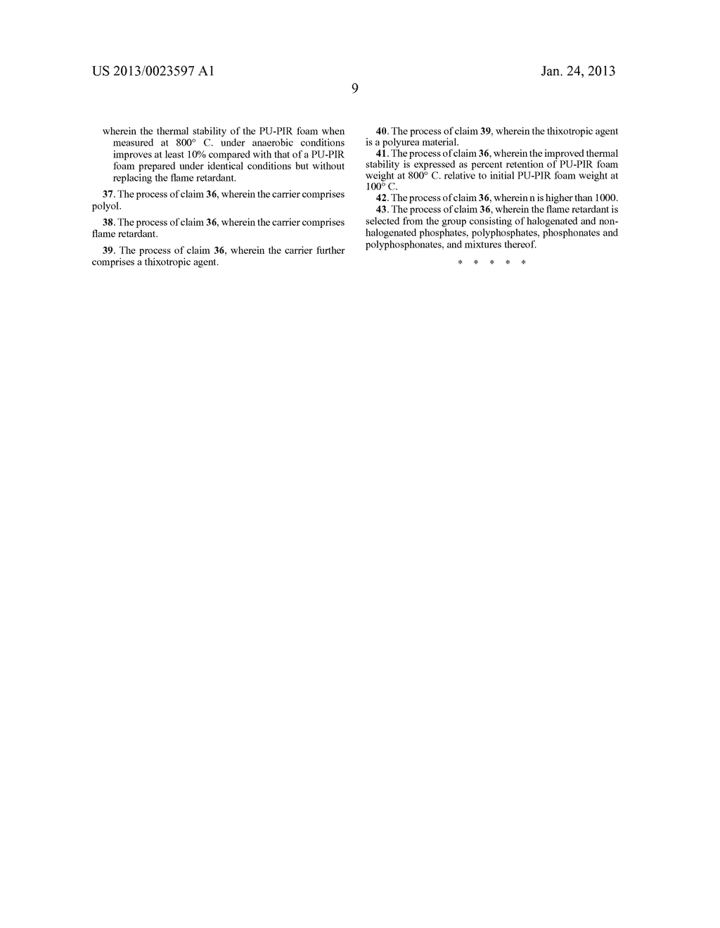 PROCESS FOR POLYURETHANE-MODIFIED POLYISOCYANURATE FOAM WITH IMPROVED     THERMAL STABILITY - diagram, schematic, and image 10