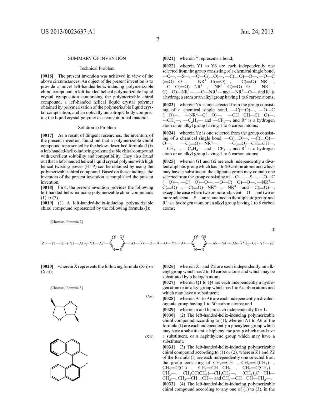 POLYMERIZABLE CHIRAL COMPOUND, POLYMERIZABLE LIQUID CRYSTAL COMPOUND,     LIQUID CRYSTAL POLYMER AND OPTICALLY ANISOTROPIC BODY - diagram, schematic, and image 03