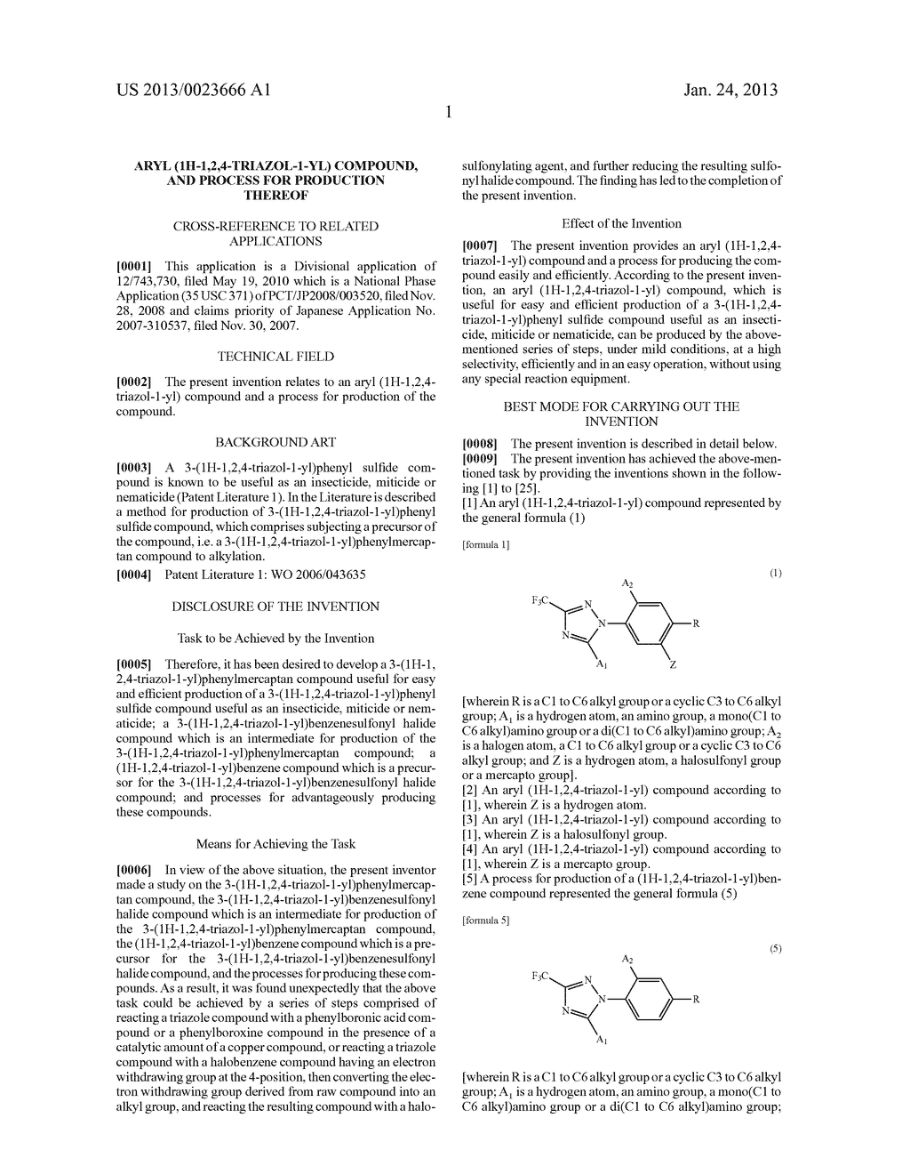 ARYL (1H-1,2,4-TRIAZOL-1-YL) COMPOUND, AND PROCESS FOR PRODUCTION THEREOF - diagram, schematic, and image 02