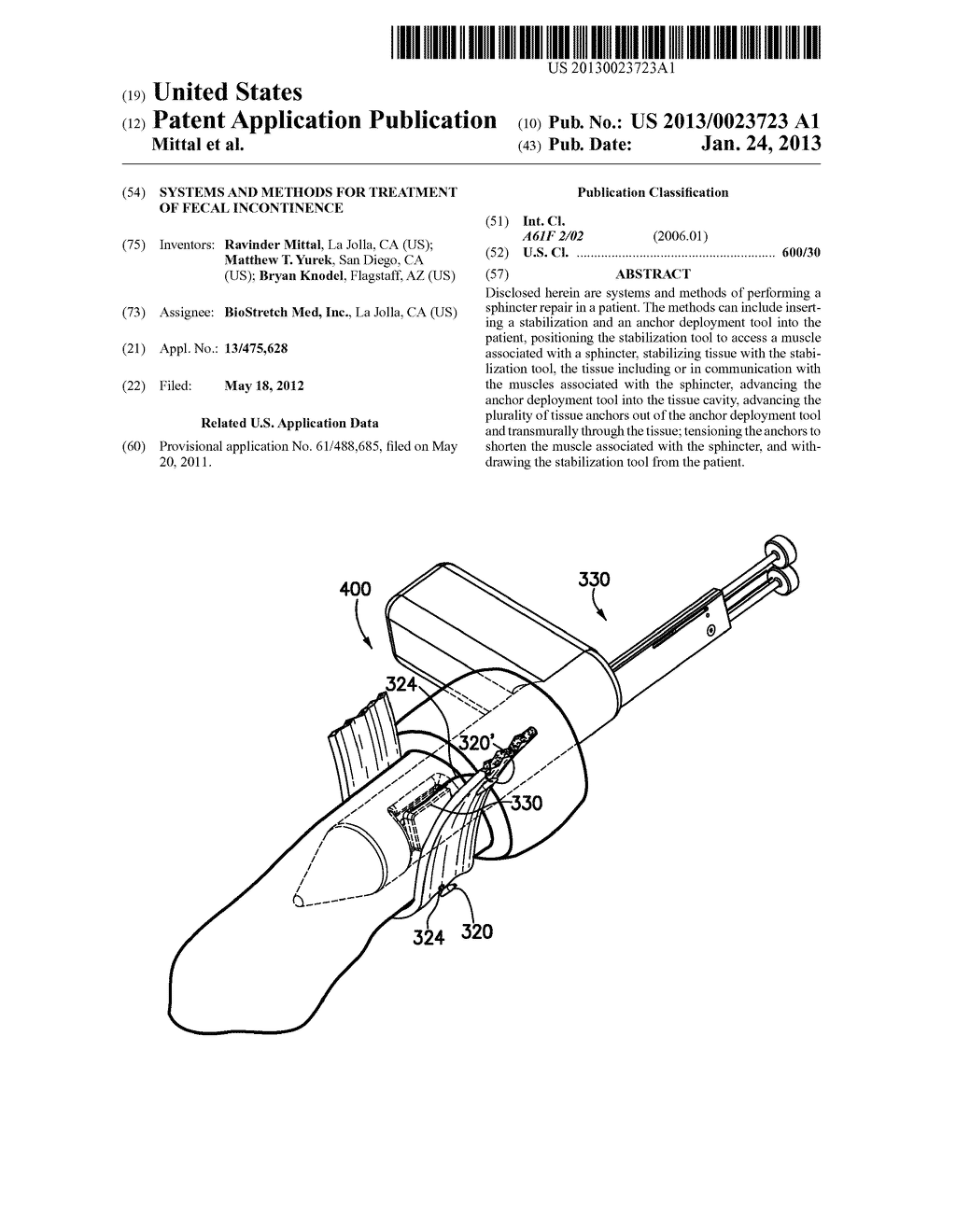 SYSTEMS AND METHODS FOR TREATMENT OF FECAL INCONTINENCE - diagram, schematic, and image 01