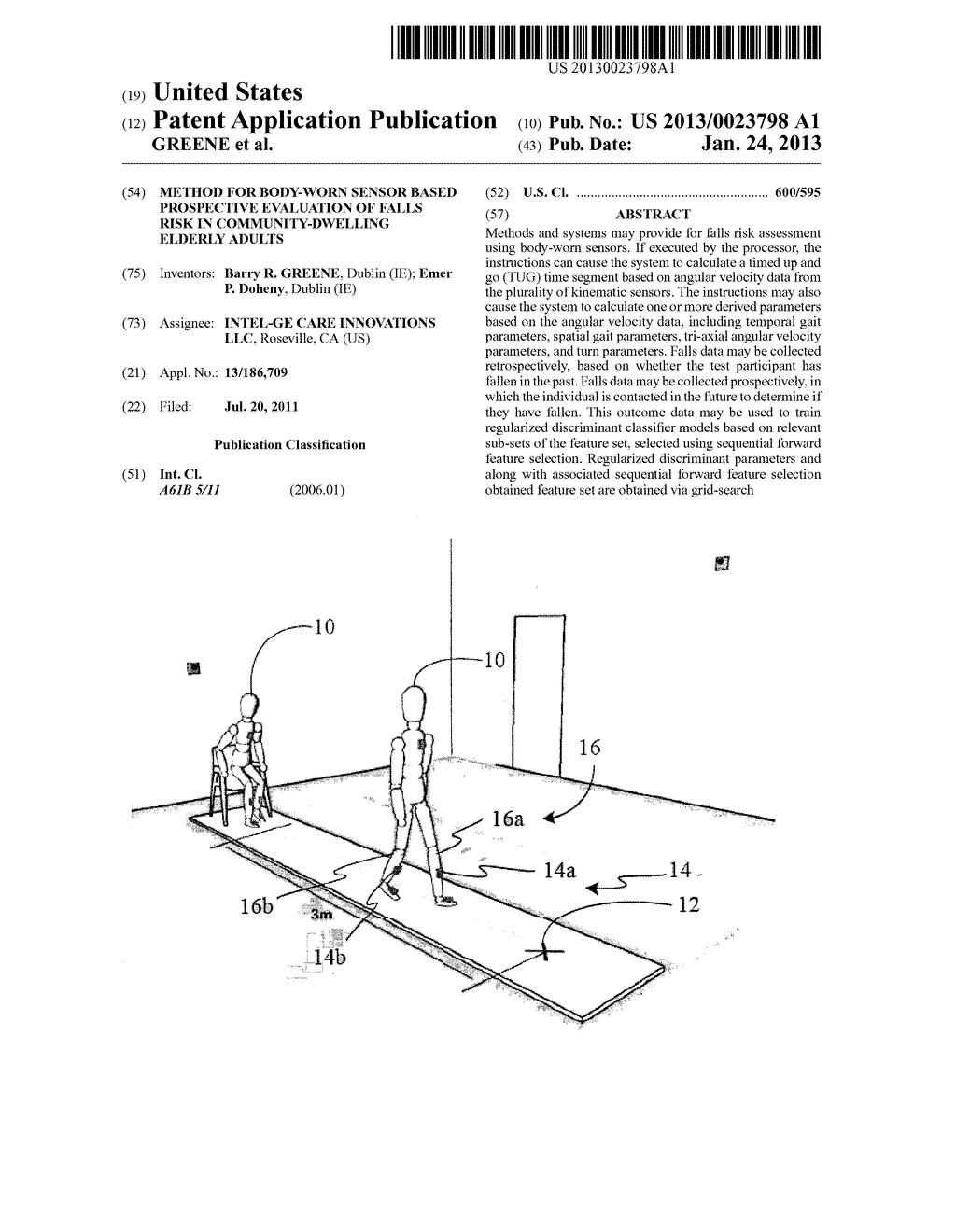 METHOD FOR BODY-WORN SENSOR BASED PROSPECTIVE EVALUATION OF FALLS RISK IN     COMMUNITY-DWELLING ELDERLY ADULTS - diagram, schematic, and image 01