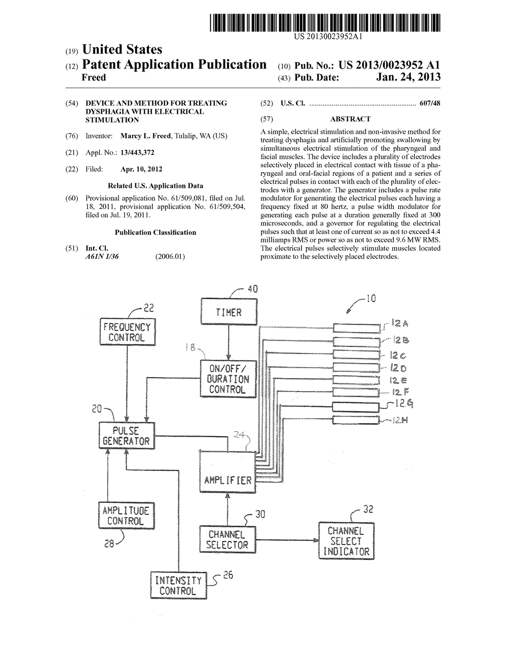 Device and Method for Treating Dysphagia With Electrical Stimulation - diagram, schematic, and image 01