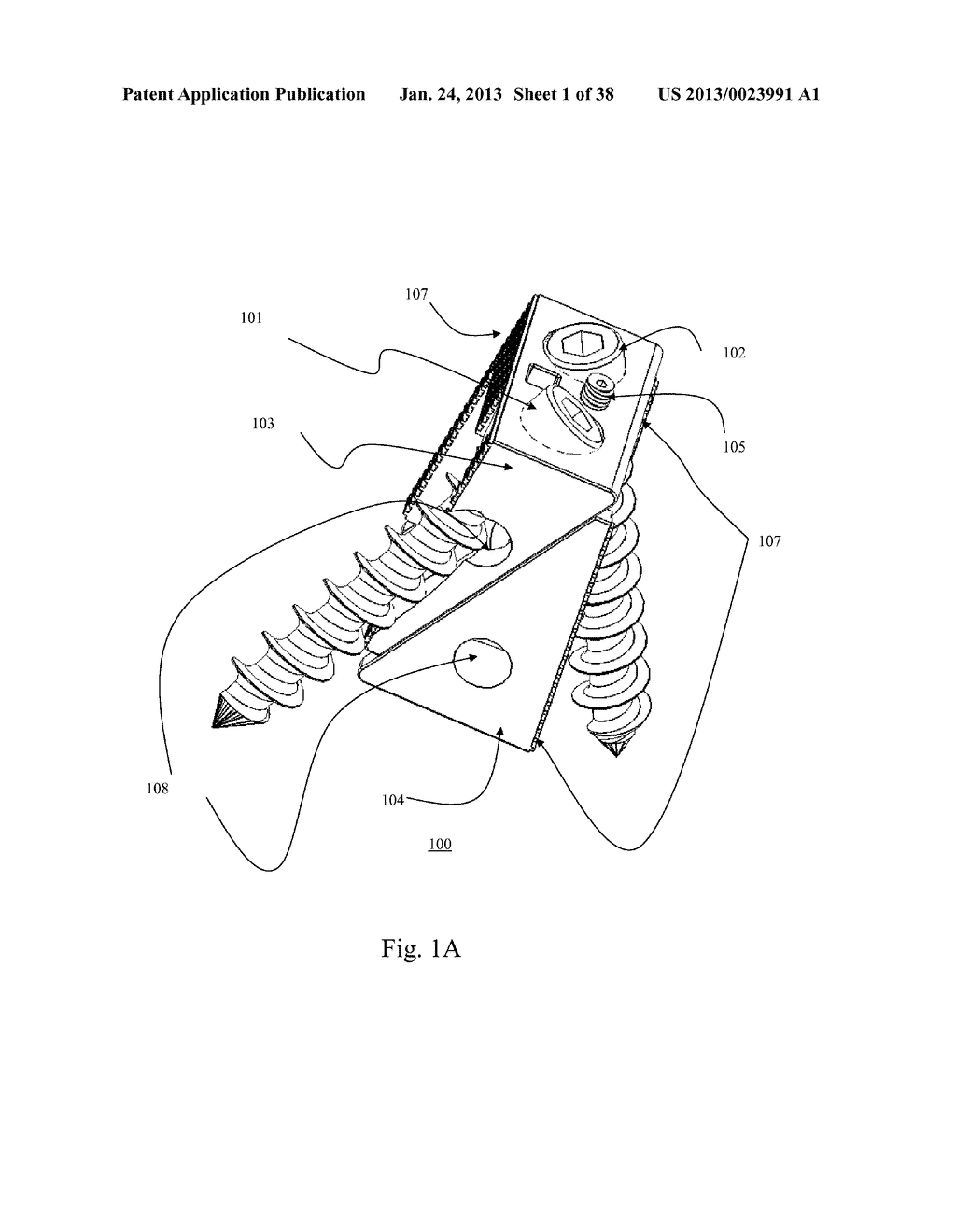 BI-DIRECTIONAL FIXATING TRANSVERTEBRAL BODY SCREWS AND POSTERIOR CERVICAL     AND LUMBAR INTERARTICULATING JOINT CALIBRATED STAPLING DEVICES FOR SPINAL     FUSION - diagram, schematic, and image 02