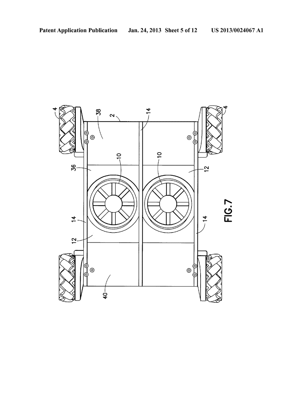 Holonomic Motion Vehicle for Travel on Non-Level Surfaces - diagram, schematic, and image 06