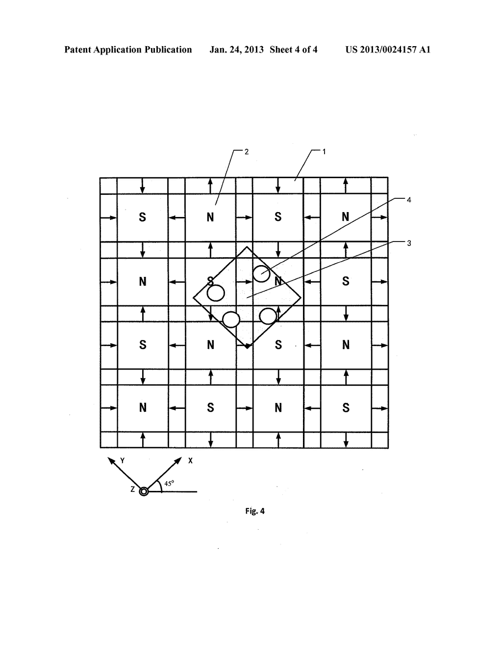 TWO-DIMENSIONAL LOCATING METHOD OF MOTION PLATFORM BASED ON MAGNETIC STEEL     ARRAY - diagram, schematic, and image 05