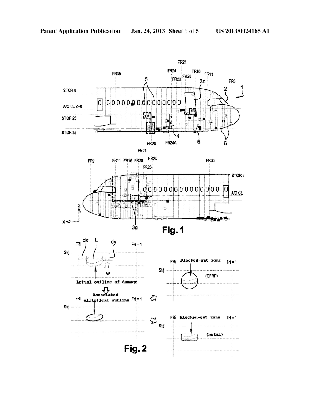 METHOD FOR DESIGNING STANDARDISED REPAIR KITS FOR AN AIRCRAFT FUSELAGE - diagram, schematic, and image 02