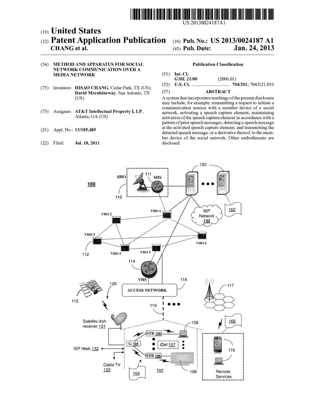 METHOD AND APPARATUS FOR SOCIAL NETWORK COMMUNICATION OVER A MEDIA NETWORK - diagram, schematic, and image 01