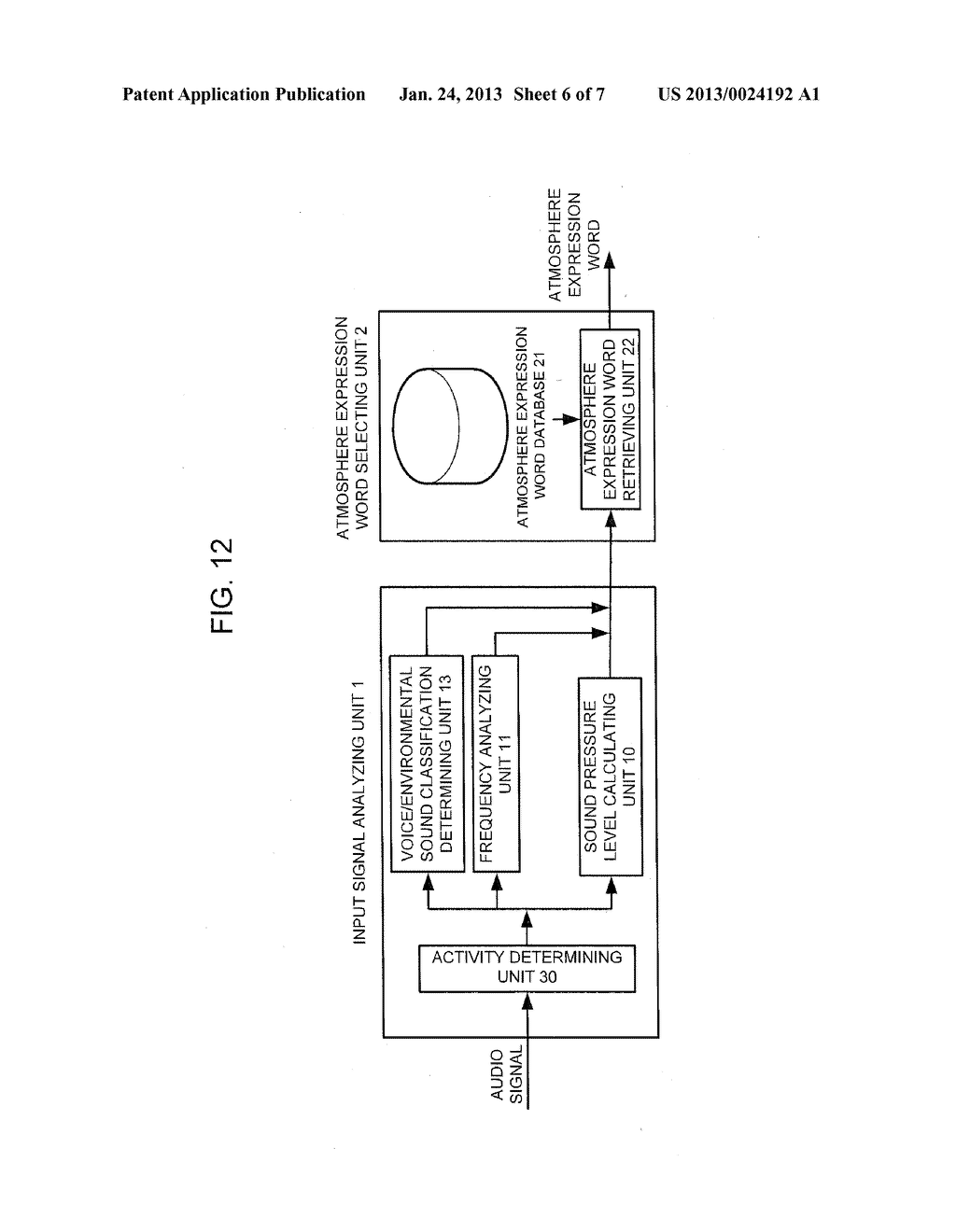 ATMOSPHERE EXPRESSION WORD SELECTION SYSTEM, ATMOSPHERE EXPRESSION WORD     SELECTION METHOD, AND PROGRAM - diagram, schematic, and image 07