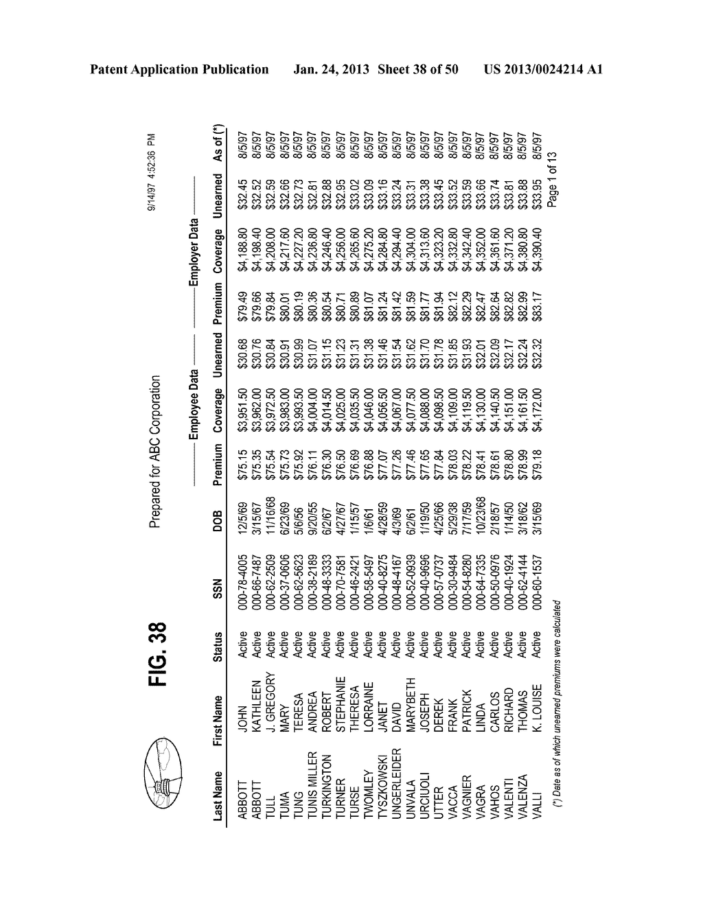 COMPUTER APPARATUS AND METHOD FOR ILLUSTRATING, ISSUING, AND MANAGING     DISABILITY COVERAGE FOR RETIREMENT PLANS WITH INDIVIDUAL ACCOUNTS - diagram, schematic, and image 39