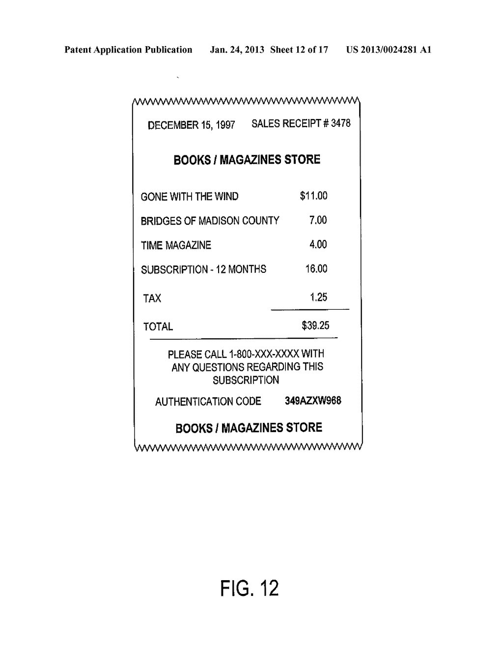 METHOD AND APPARATUS FOR SELLING SUBSCRIPTIONS TO PERIODICALS IN A RETAIL     ENVIRONMENT - diagram, schematic, and image 13