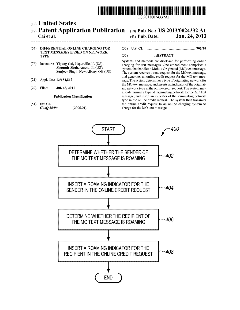 DIFFERENTIAL ONLINE CHARGING FOR TEXT MESSAGES BASED ON NETWORK TYPE - diagram, schematic, and image 01